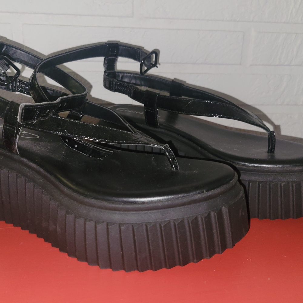 Elegant Black Platform Sandals